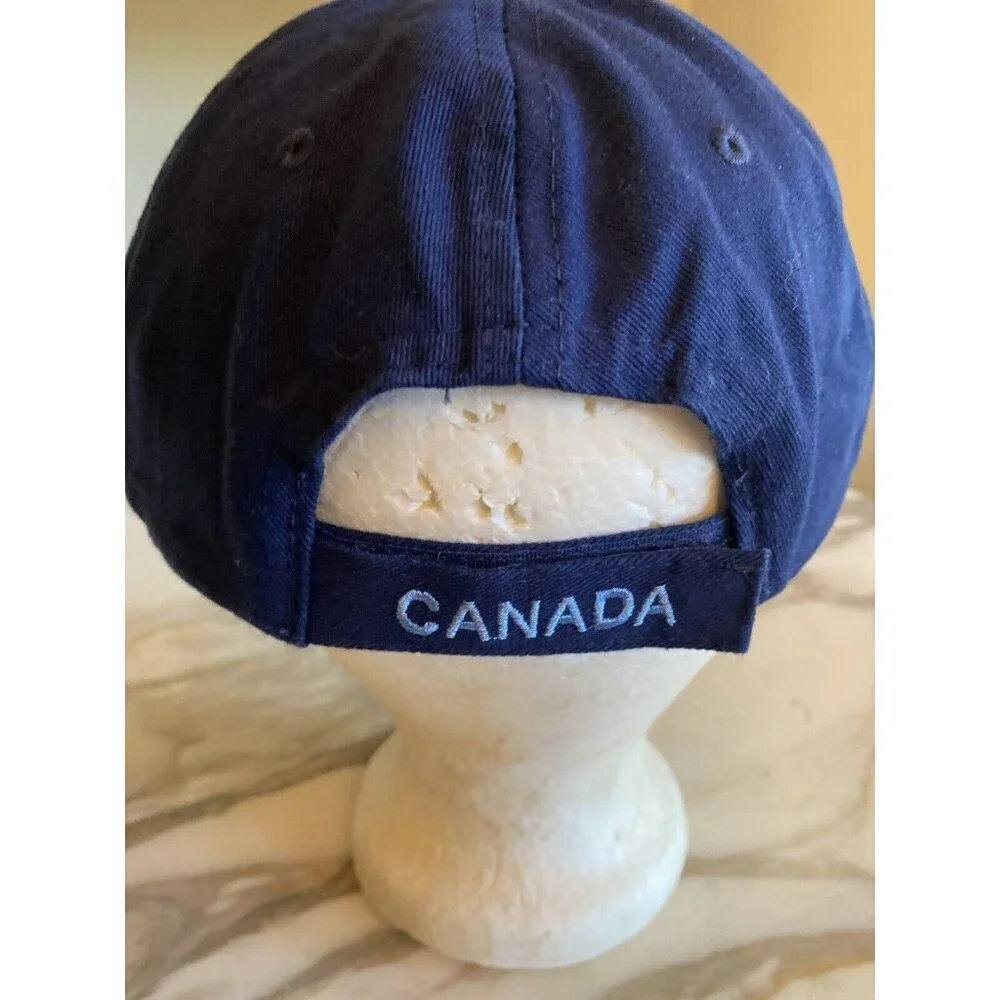 Canadian Souvenirs Niagara Falls Navy Blue Embroidered Baseball Cap Hat Canada